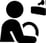 Icon of a truck driver using the rearview mirror