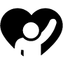 Heart and person icon