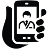 Hold phone icon