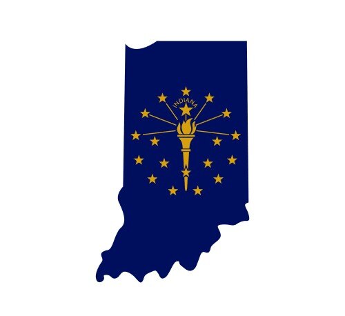 The state flag of Indiana The state flag of Indiana
