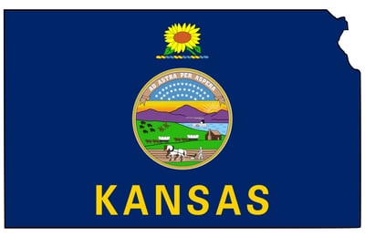 The state flag of Kansas The state flag of Kansas
