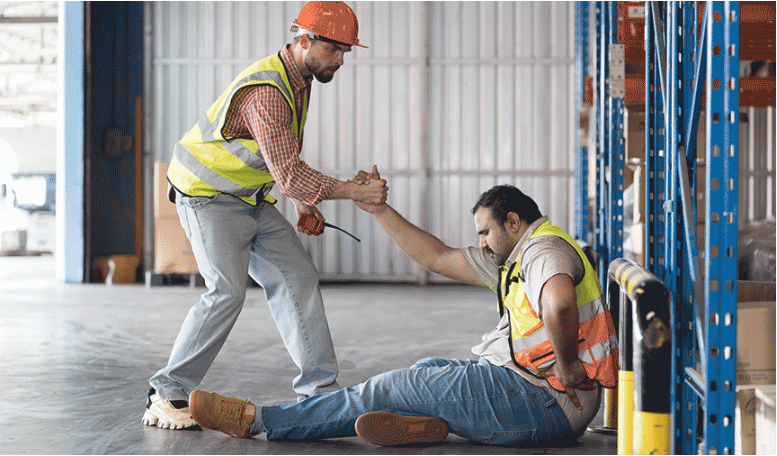 fallen worker
